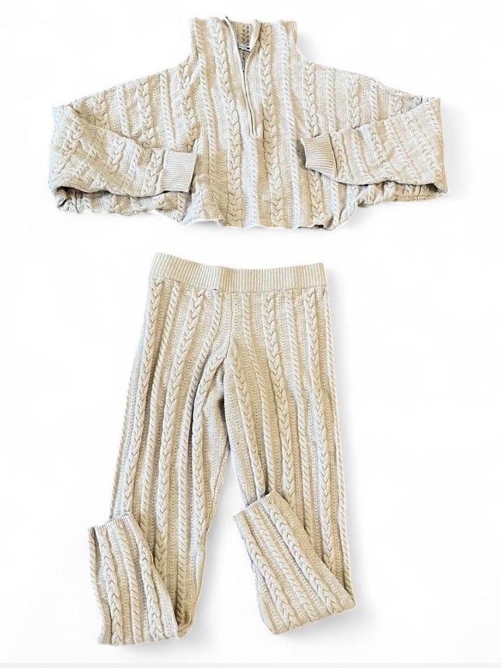 Fashion Nova Cable Knit Two-Piece Set
